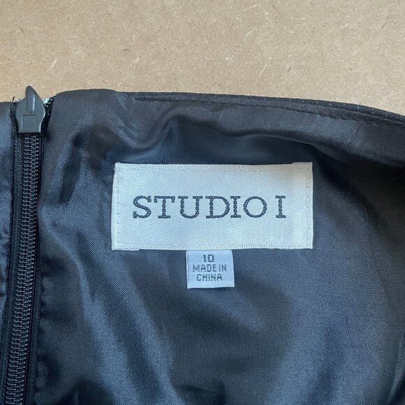 Studio I Charcoal Pinstripe Dress - Picture 6 of 8